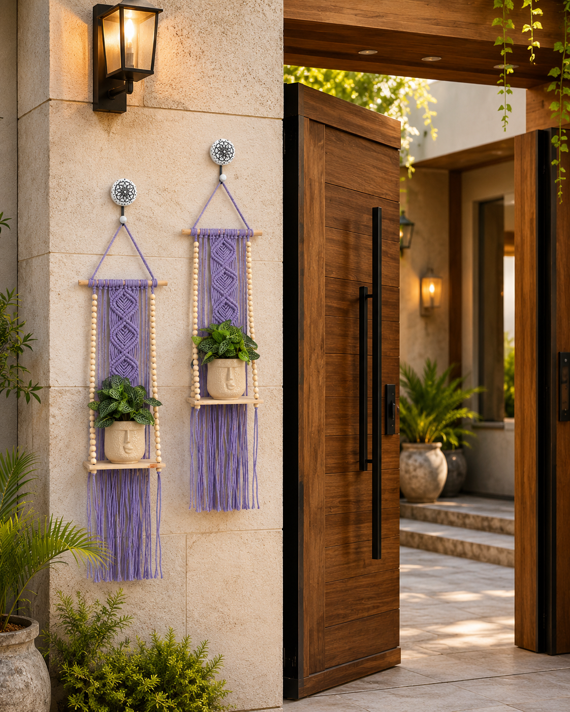 Soul Weave Planter Hanger – Lavender (Set of 2)