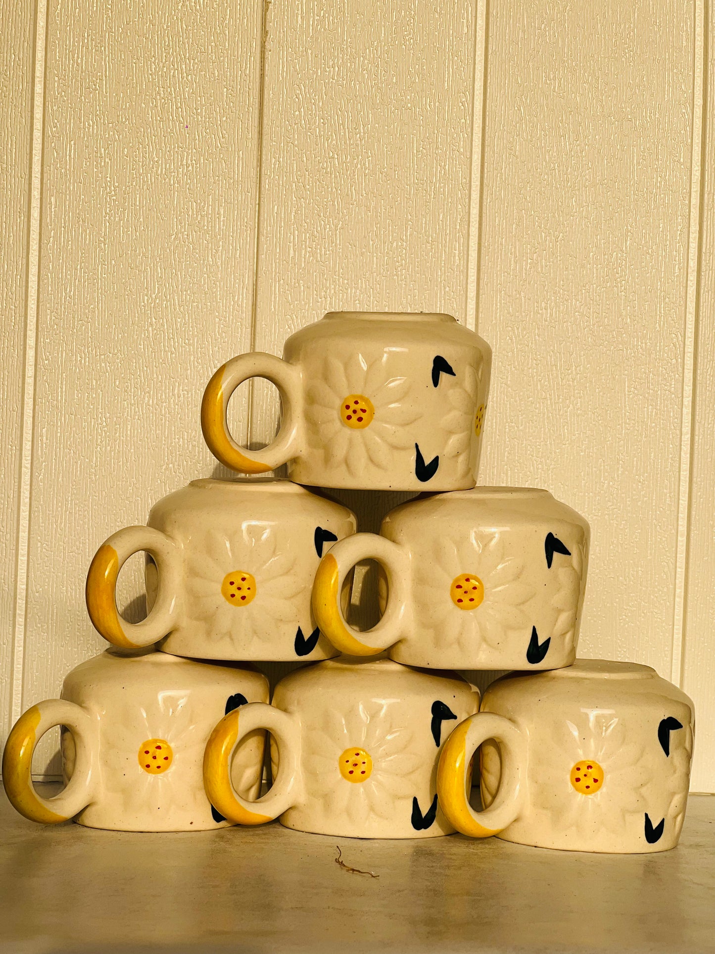 Daisy Bloom Mug Set -Set of 6