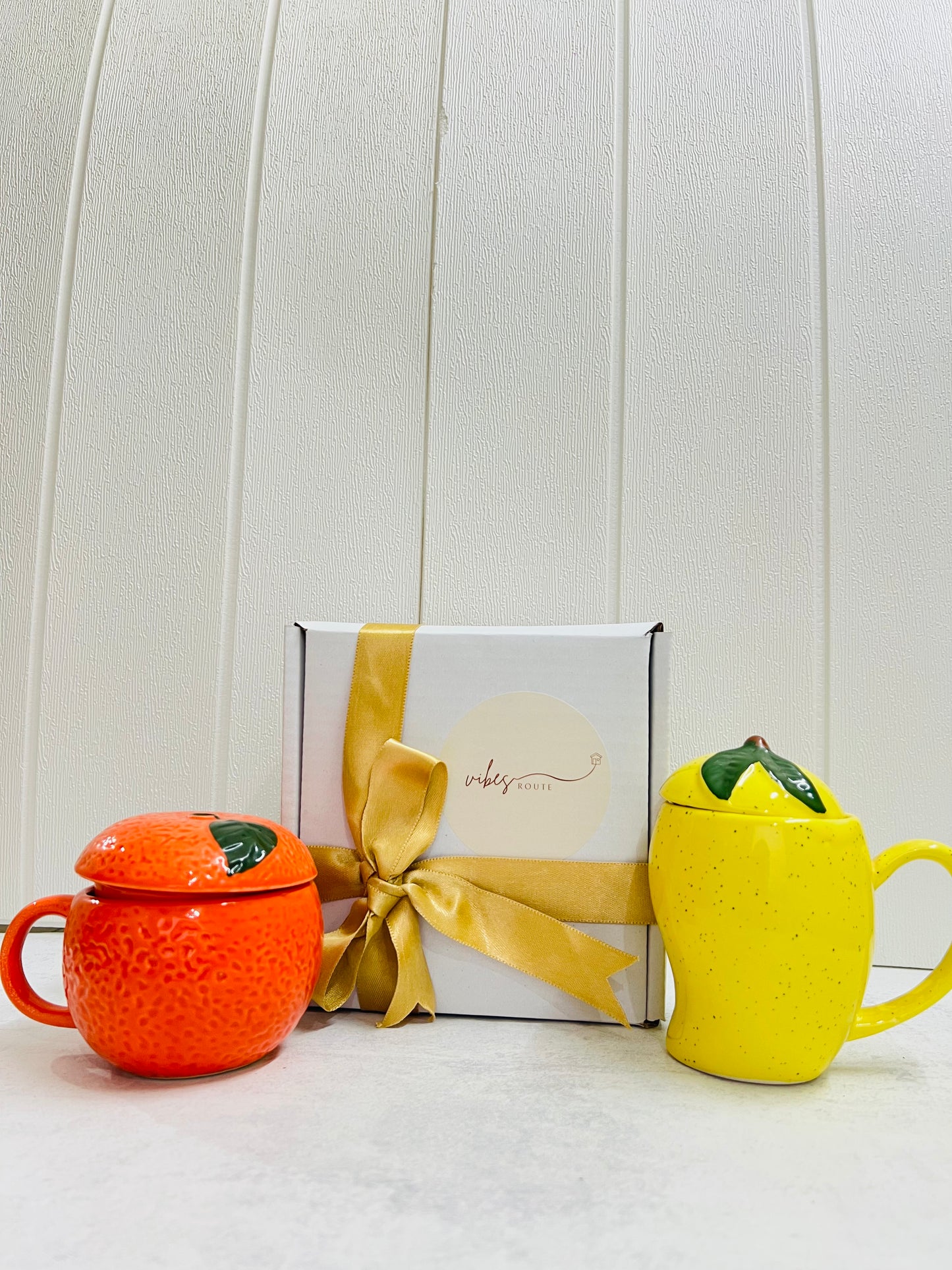 Orange Love & Mango Mug Set – Set of 2
