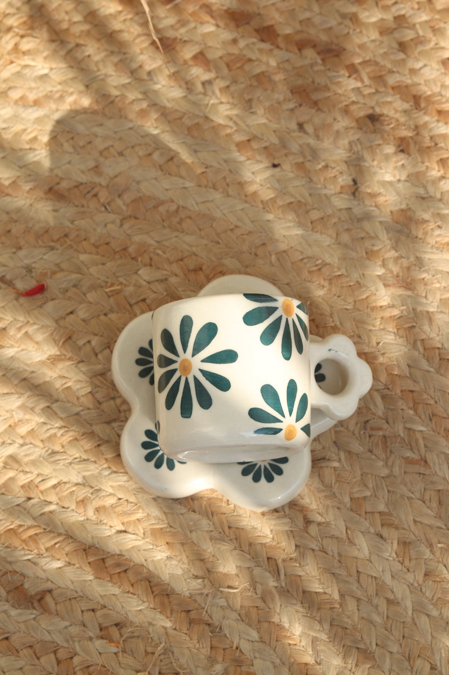 Leaf & Petal Cup & Coaster Set