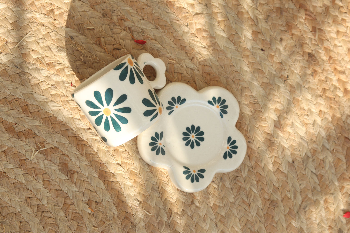 Green Petal Mug