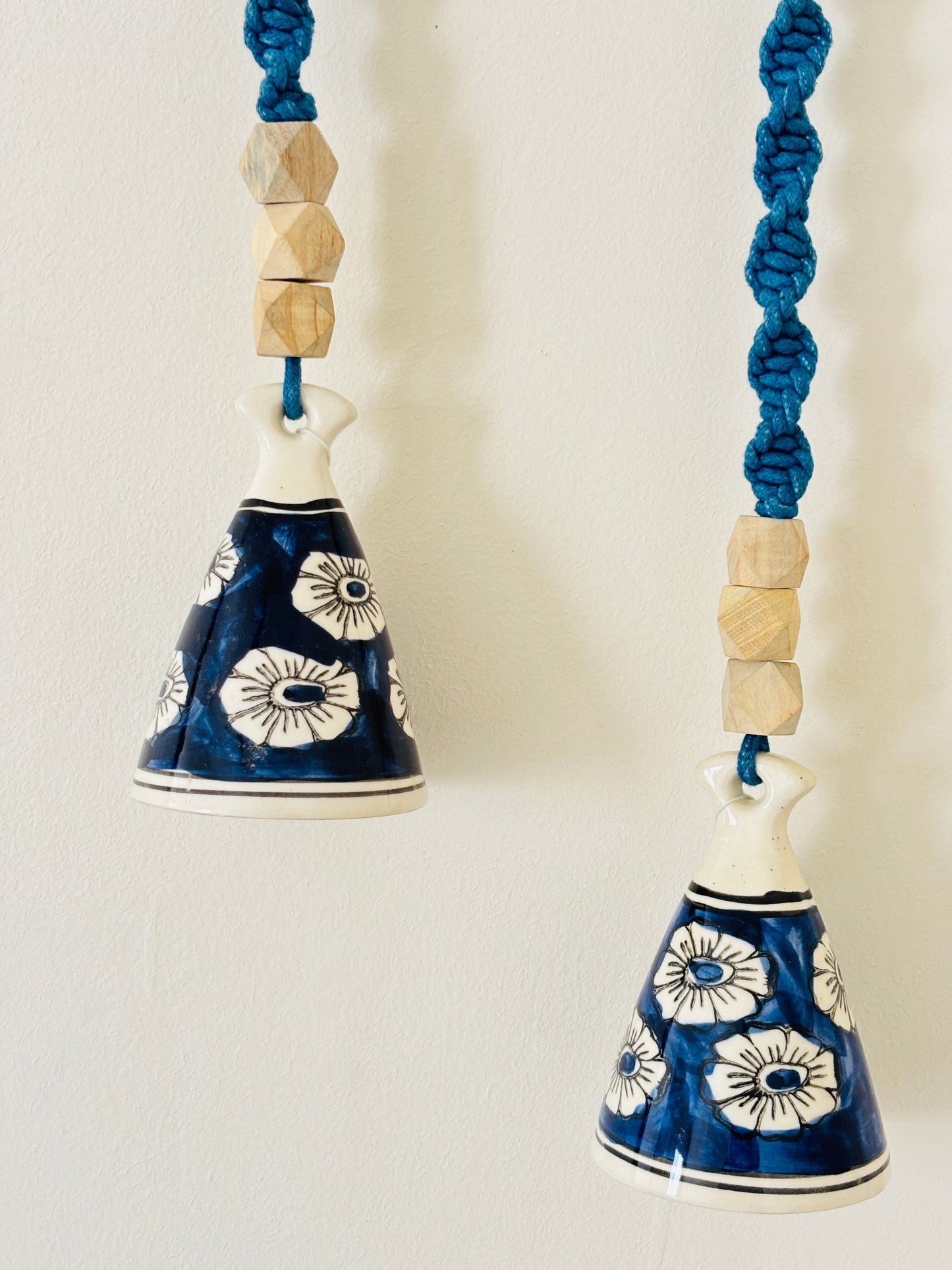 Modern Blue Cone Bell – Set of 2