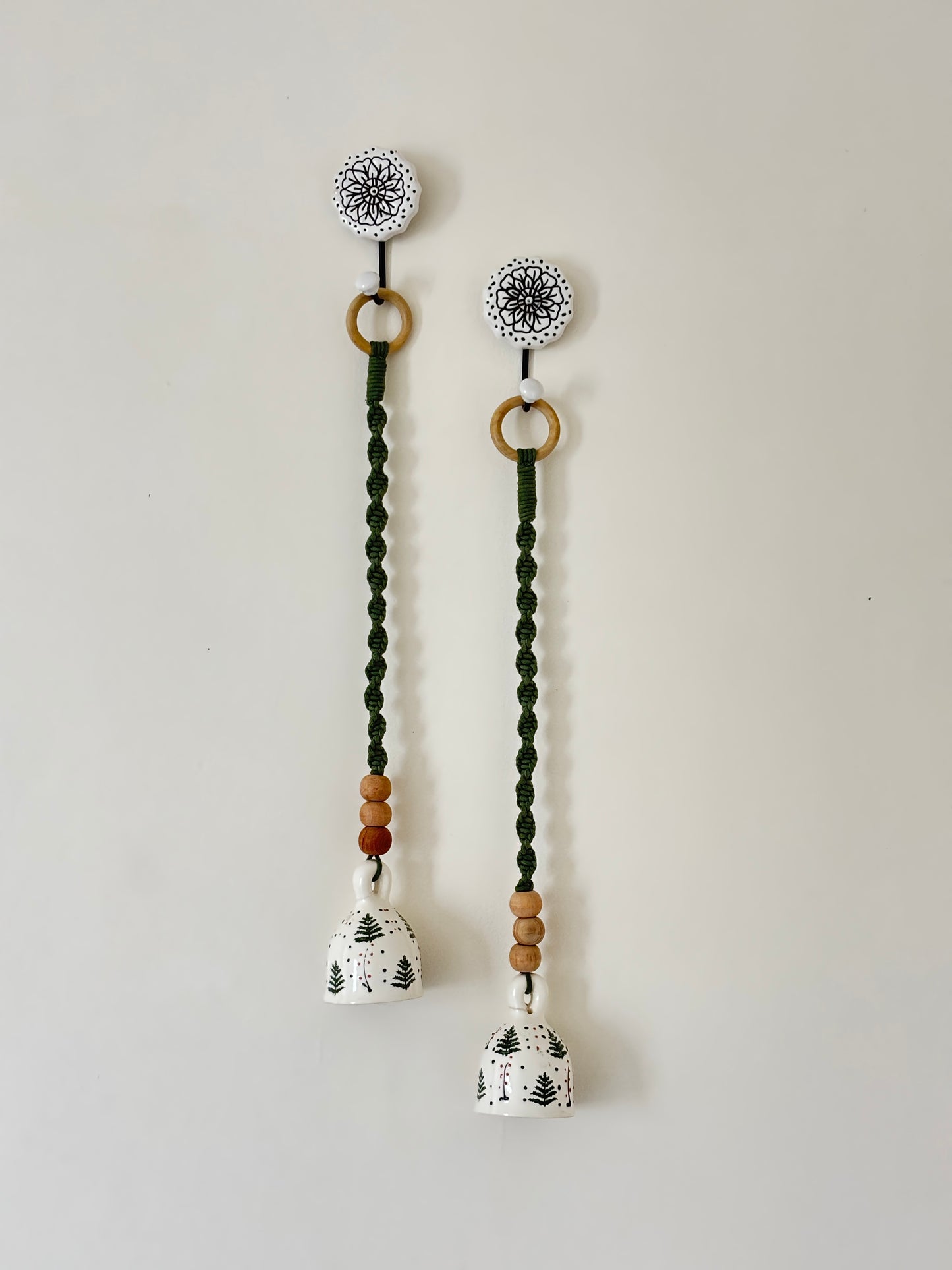 Boho Forest Ceramic Bell – Set of 2
