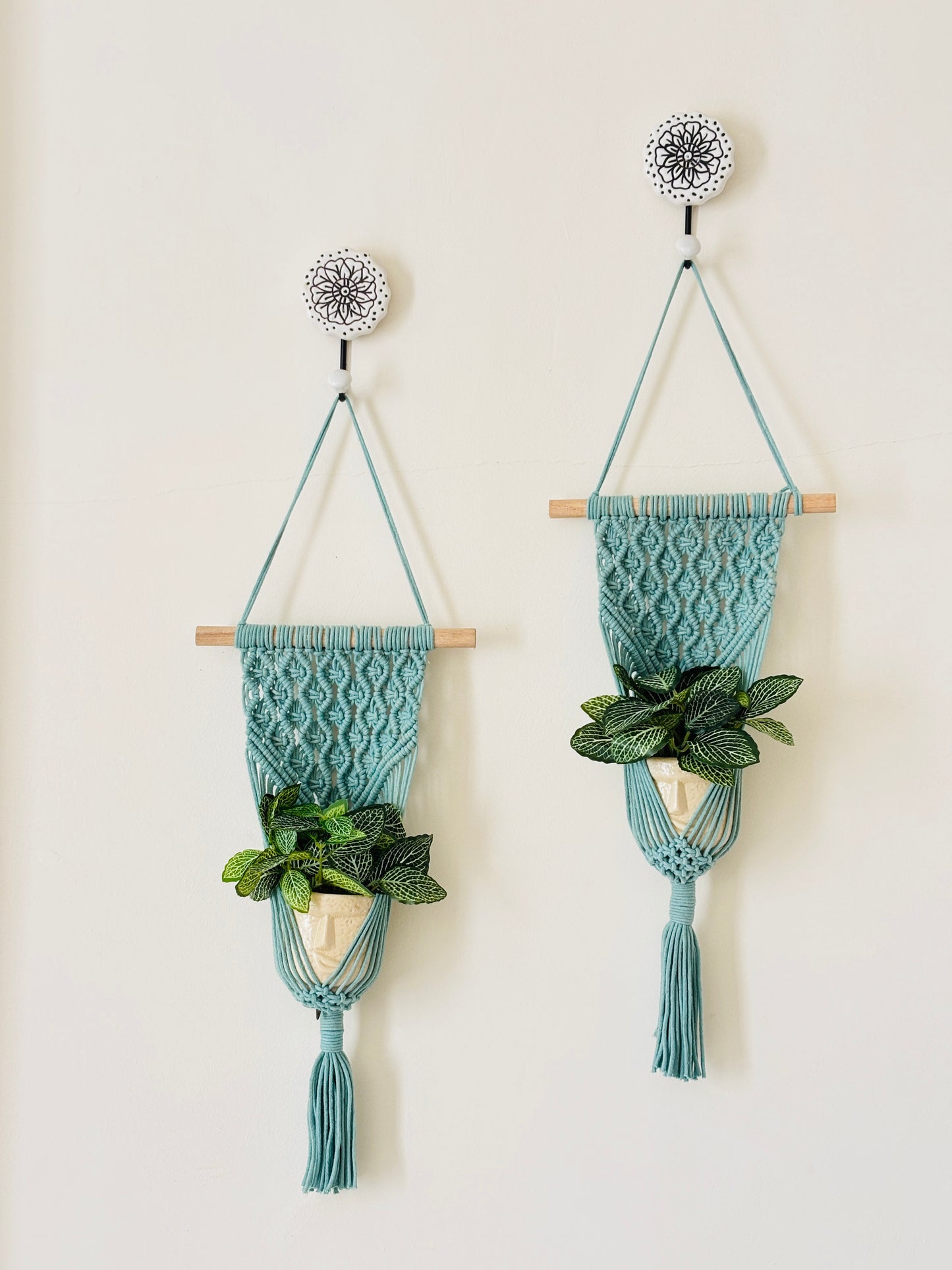Peace Knot Planter Hanger Set – Cloud Blue