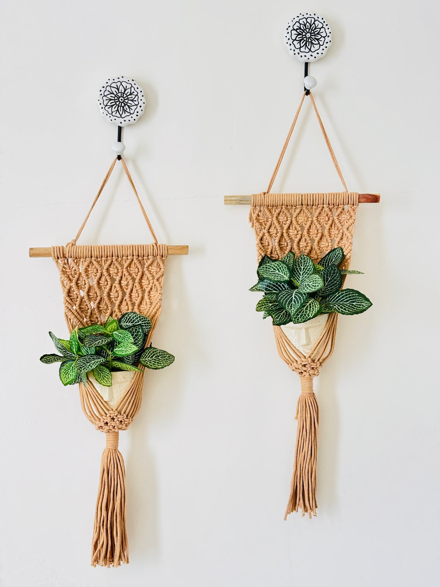 Peace Knot Planter Hanger Set – Caramel Brown