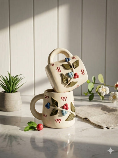 Colorful berry's Bloom Mug Set – Set of 2