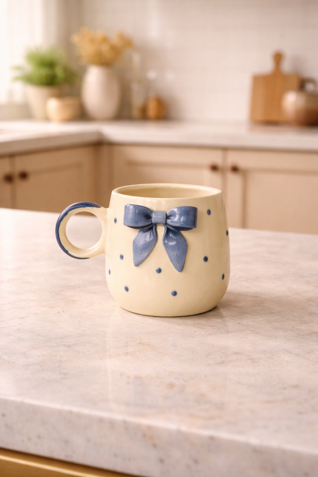 Deep Blue Bow Mug 💙