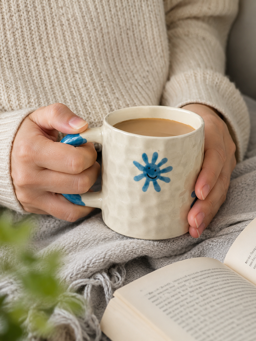 Floral Fun Mug – Blue