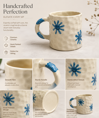 Floral Fun Mug – Blue