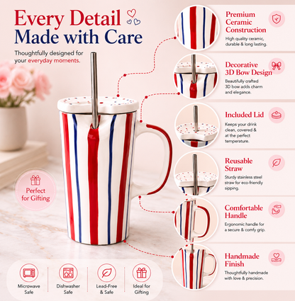 Red & Blue Stripe Sipper – Set of 1