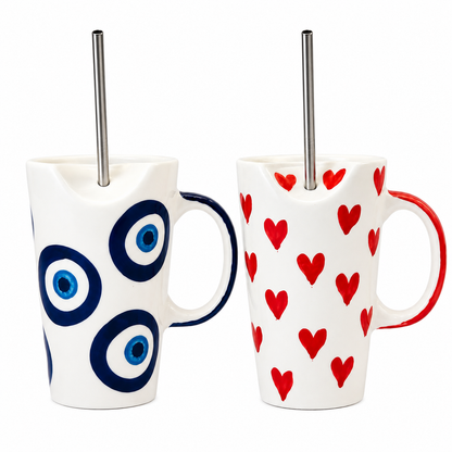 Love & Luck Ceramic Sipper – Pack of 2