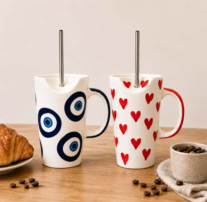 Love & Luck Ceramic Sipper – Pack of 2