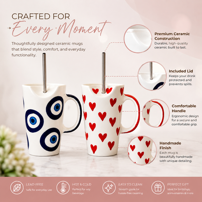 Love & Luck Ceramic Sipper – Pack of 2