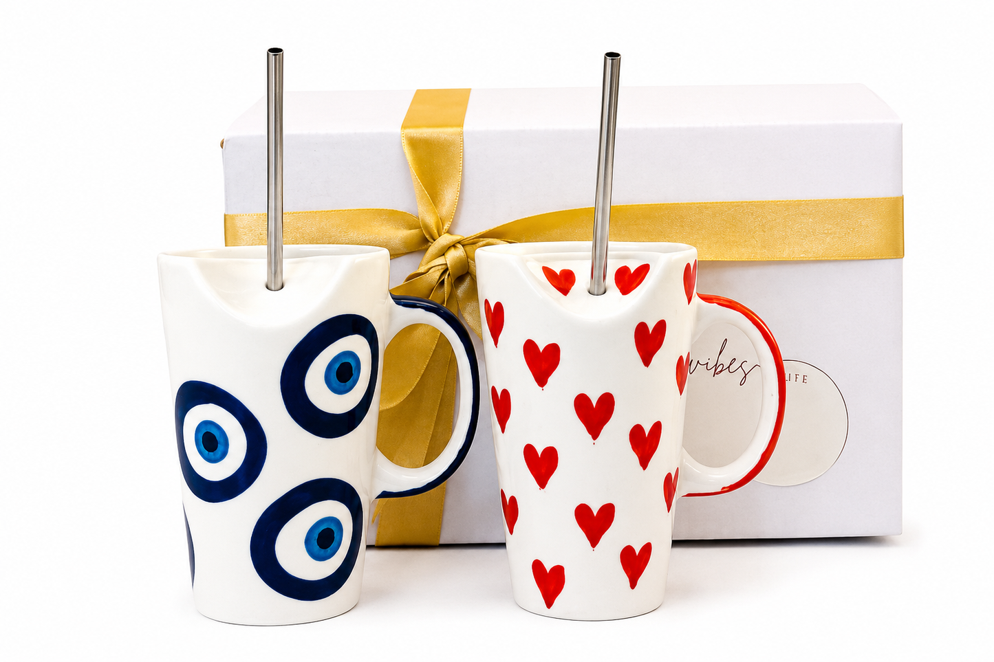 Love & Luck Ceramic Sipper – Pack of 2