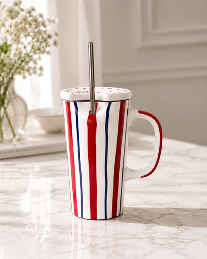 Red & Blue Stripe Sipper – Set of 1
