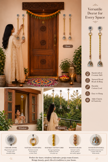 Yellow Floral Single Bell – Set of 2