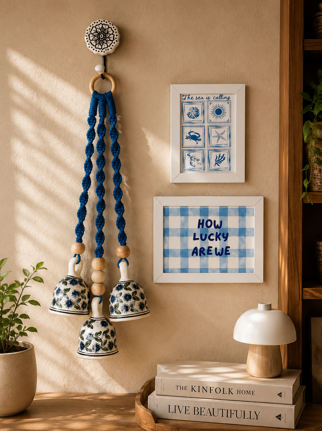 Boho Blue Luck Wall Set