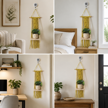 Soul Weave Planter Hanger – Lime Yellow (Set of 2)