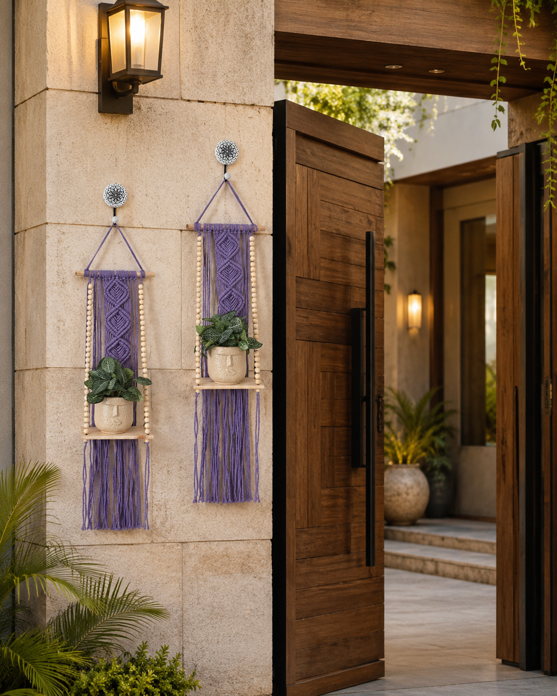 Soul Weave Planter Hanger – Lavender (Set of 2)