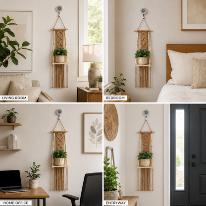 Soul Weave Planter Hanger – Caramel Brown (Set of 2)