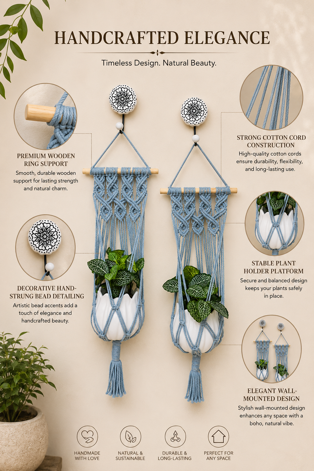 Quiet Corner Hanging Planter Set – DarkCloud