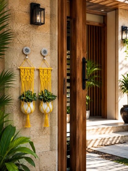 Quiet Corner Hanging Planter Set – Sunflower Yellow