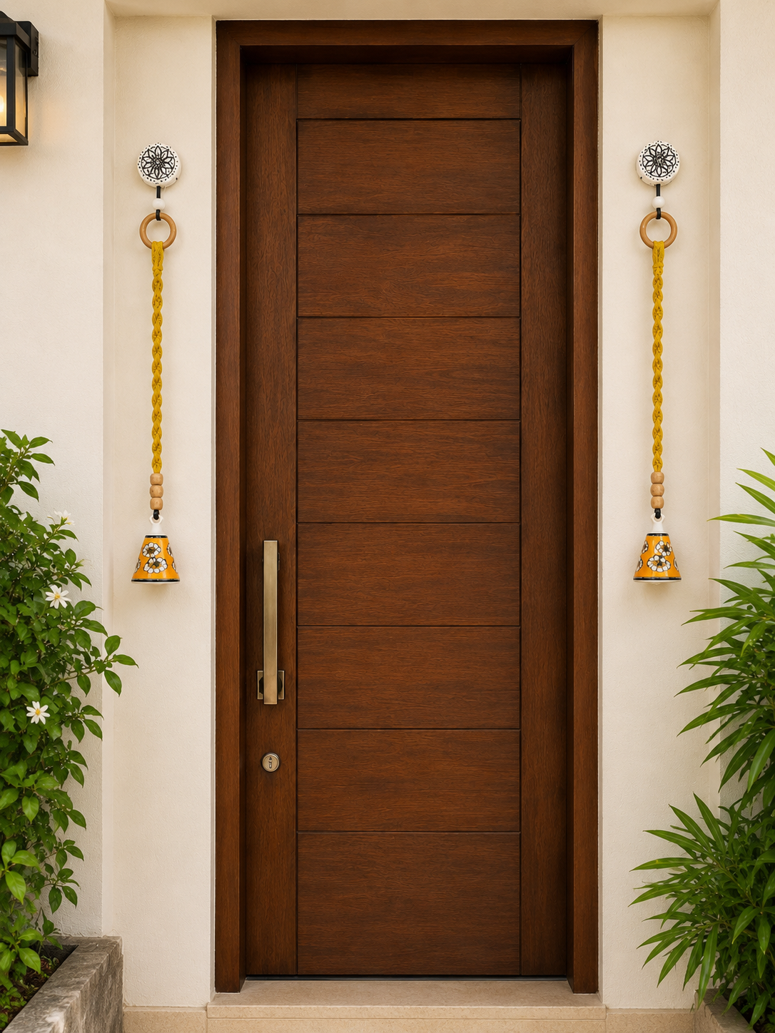 Modern Yellow Cone Bell – Set of 5
