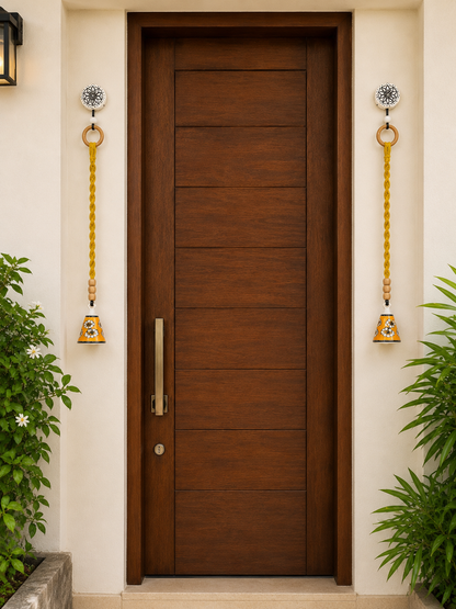 Modern Yellow Cone Bell – Set of 5