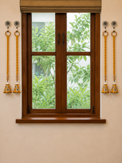Modern Yellow Cone Bell – Set of 5