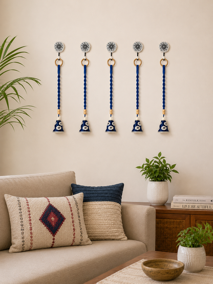 Modern Blue Cone Bell – Set of 5