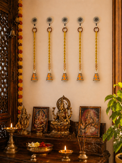 Modern Yellow Cone Bell – Set of 5