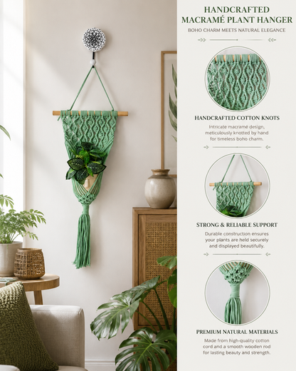 Peace Knot Planter Hanger Set – Mint