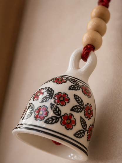 Red Floral Single Bell – Set of 5