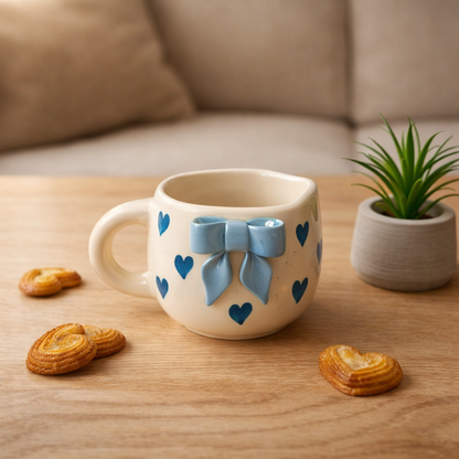 The Blue Bow Blush Mug