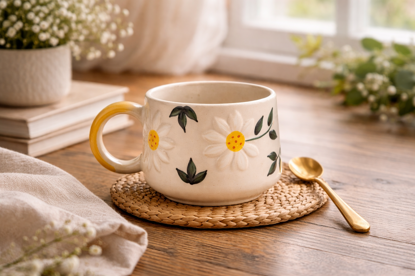 Golden Daisy Mug 🌼✨