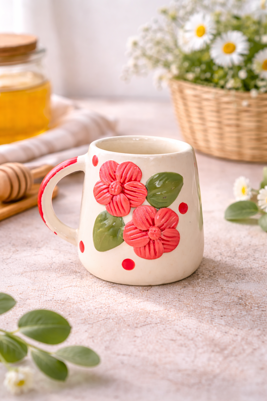 3D Flower Mug 🌸