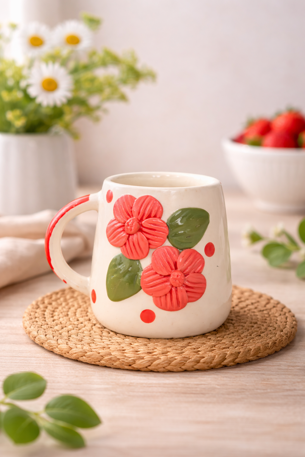 3D Flower Mug 🌸