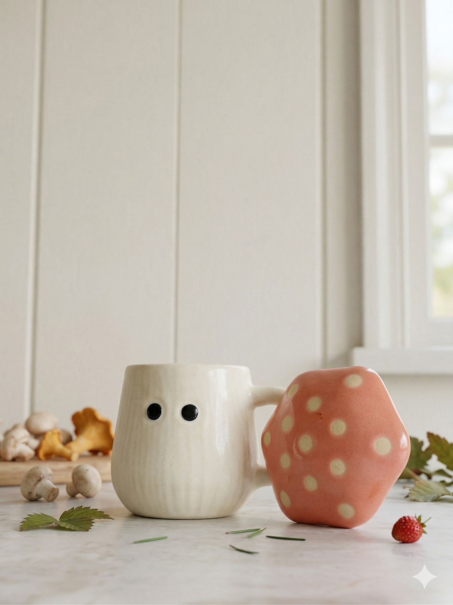 Mushroom Magic Mug with Lid - Pink