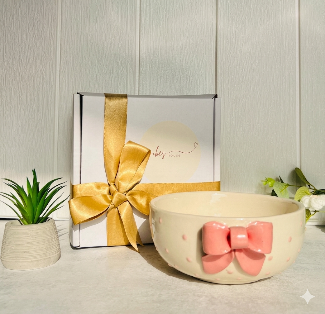 Bow Salad Bowl – Pink