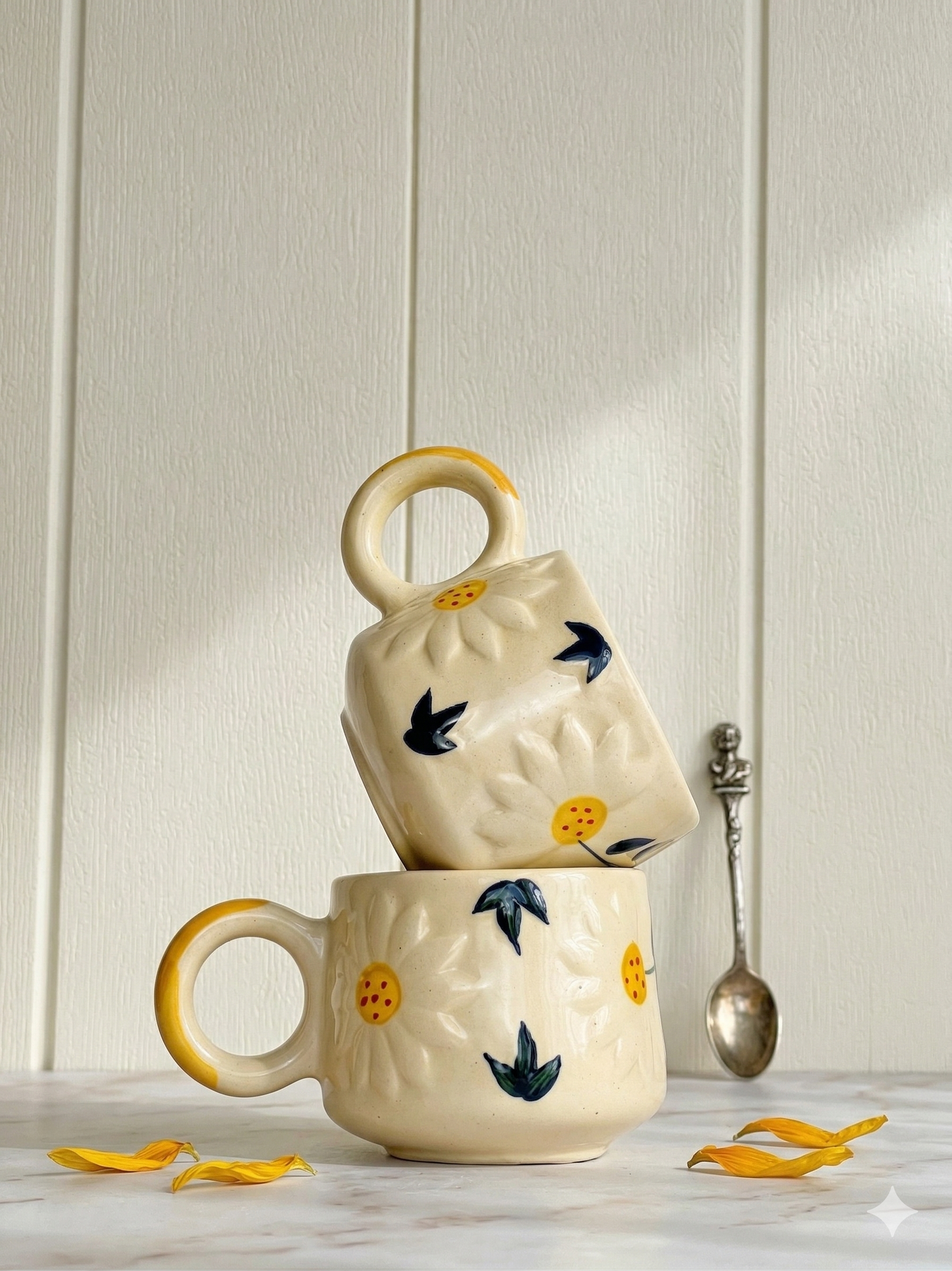Sun Bloom Cup & Coaster Set – Set of 6