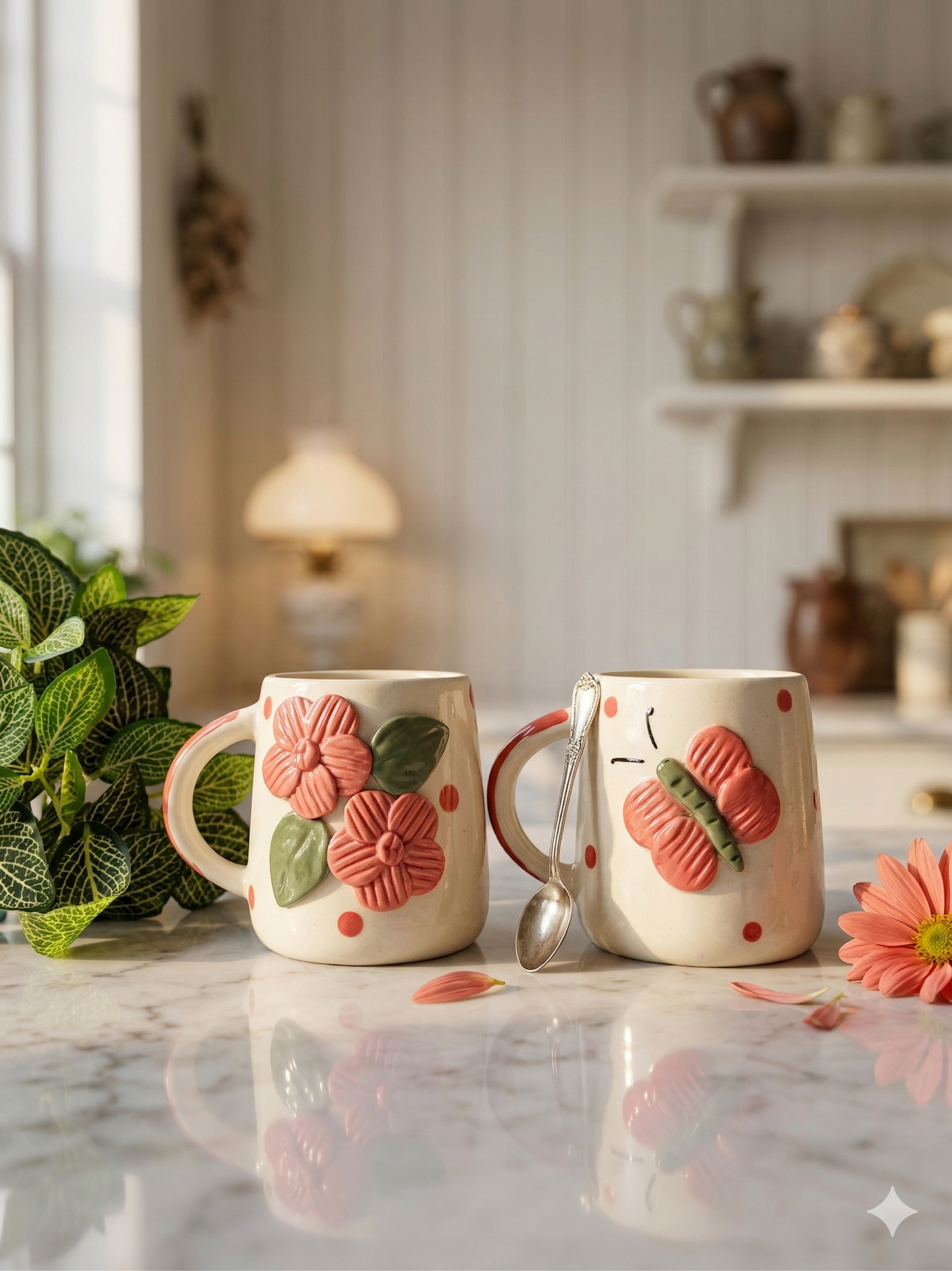 Flower & Butterfly  Set - Set of 2