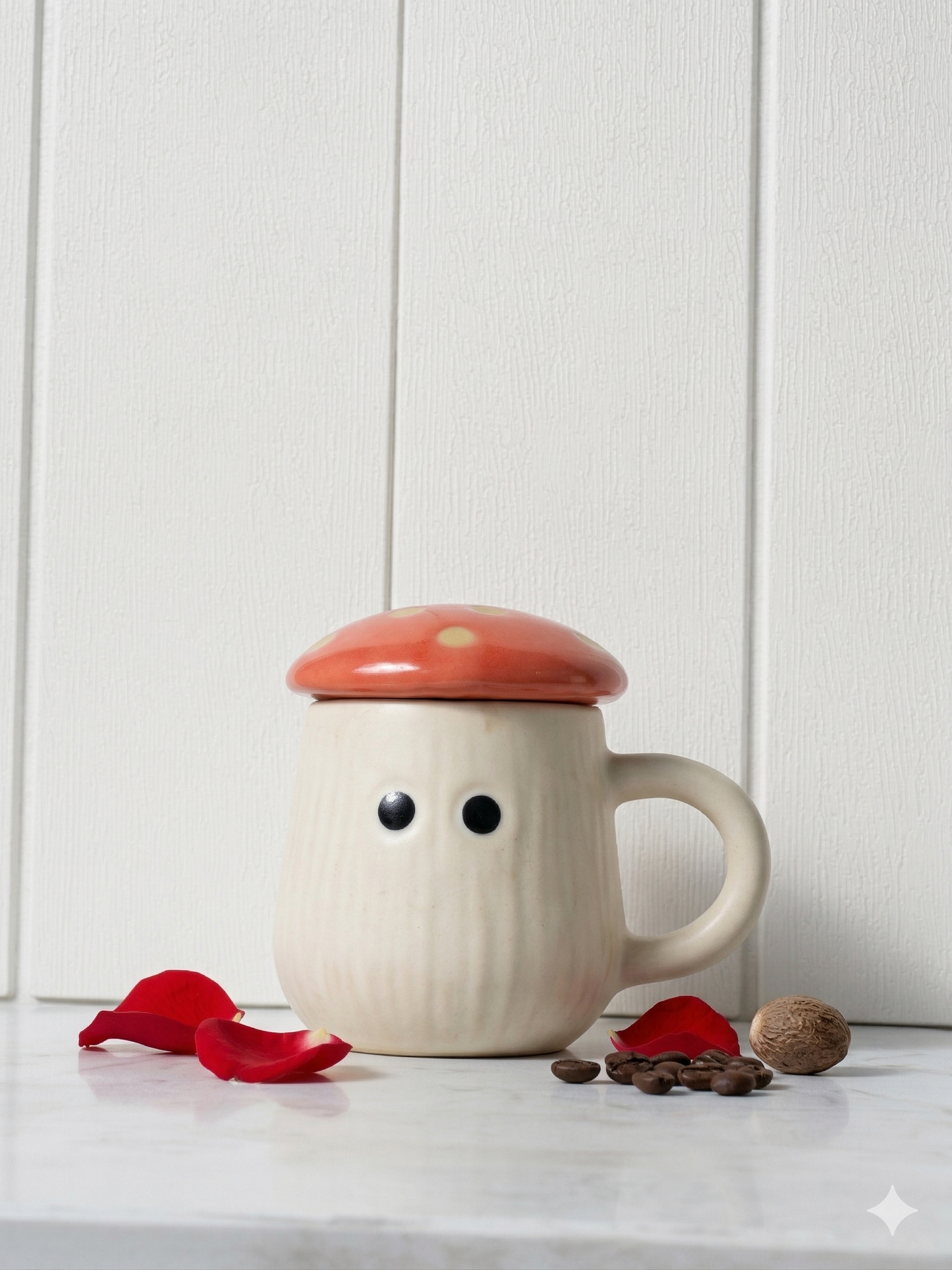 Mushroom Magic Mug with Lid - Pink