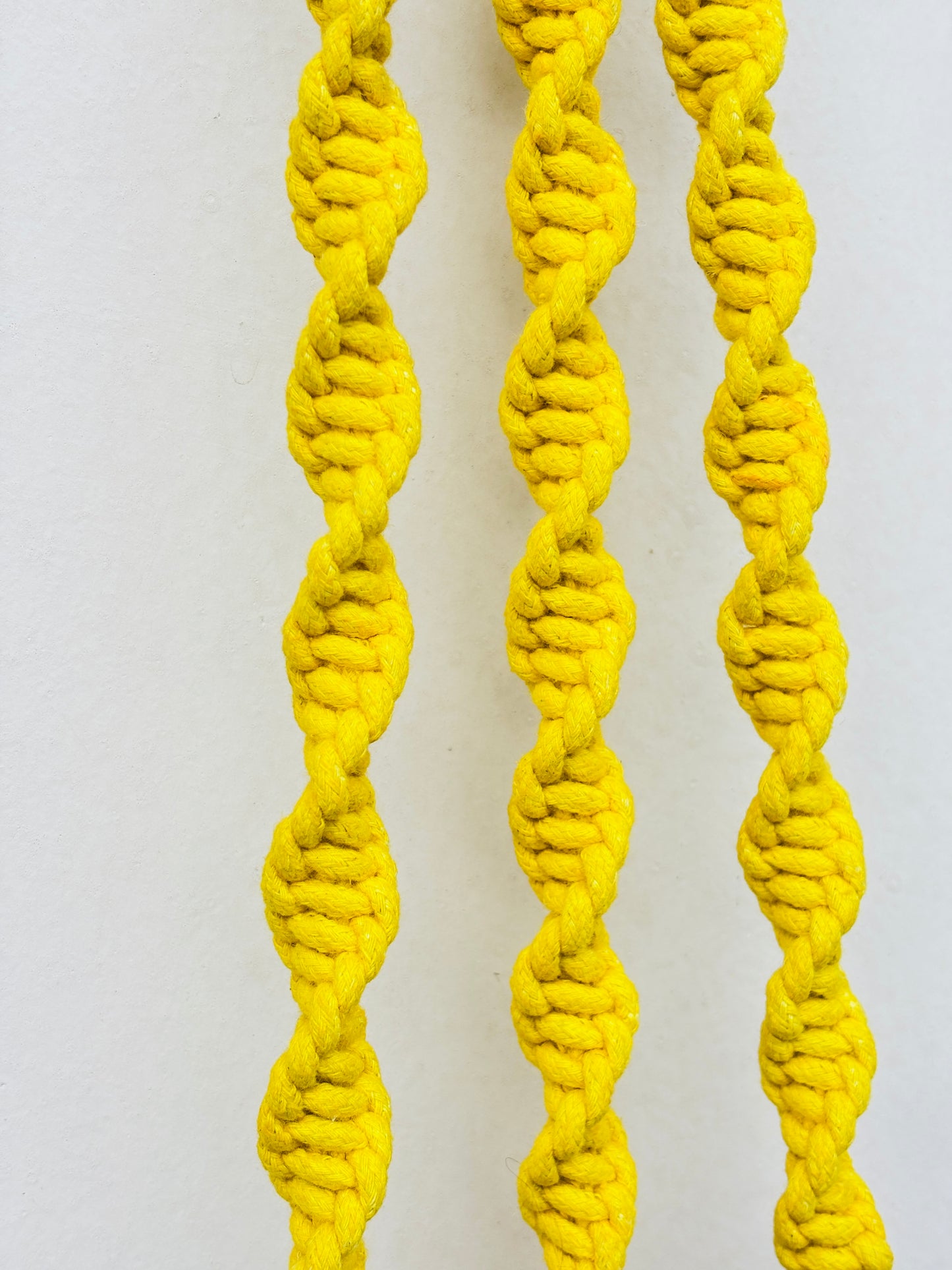 Yellow & Blue Aura Macrame Bell Combo -  Set of 2