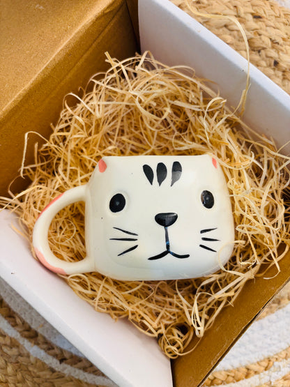 Twin Cat Ceramic Mug Set