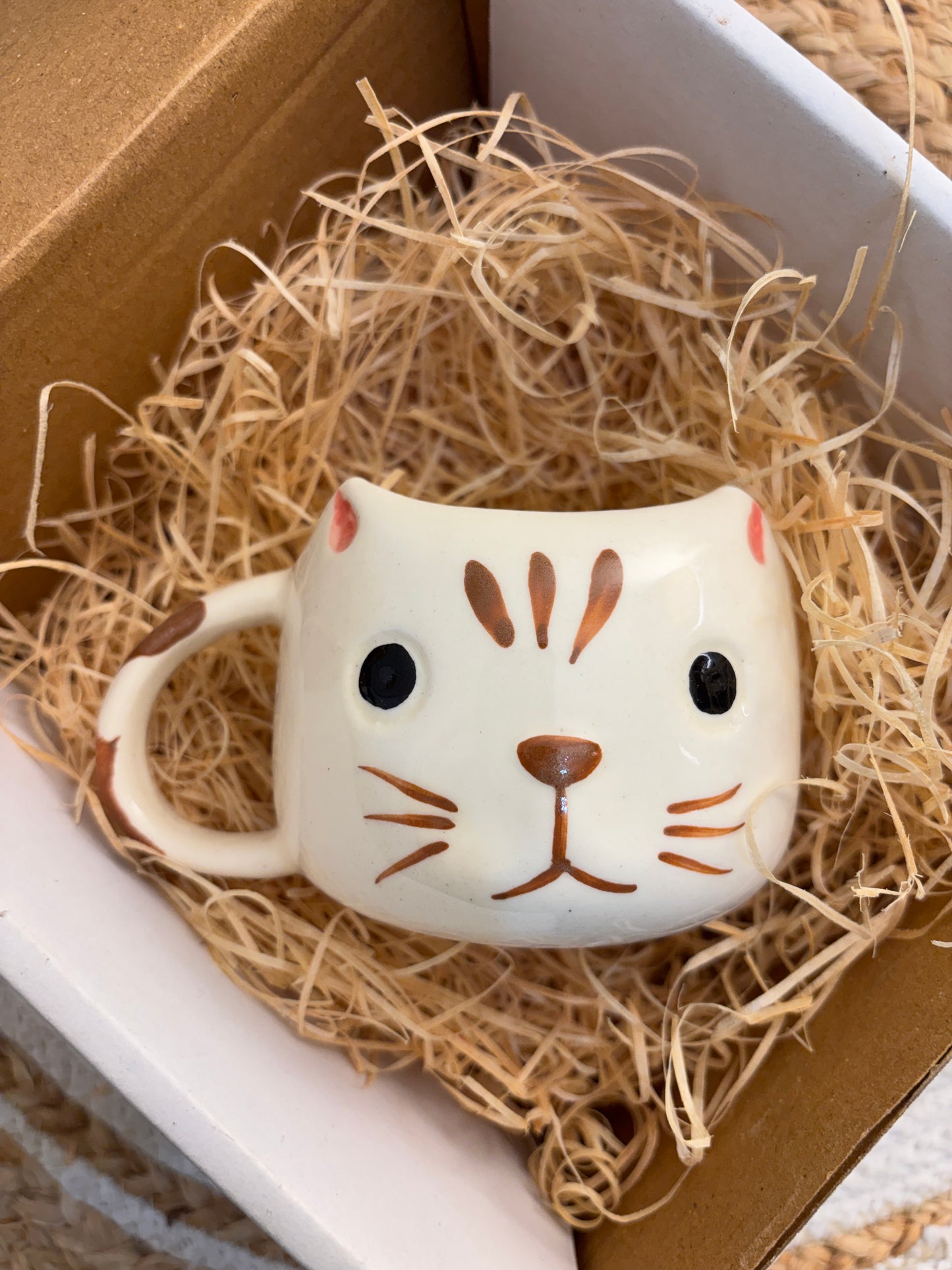 Twin Cat Ceramic Mug Set