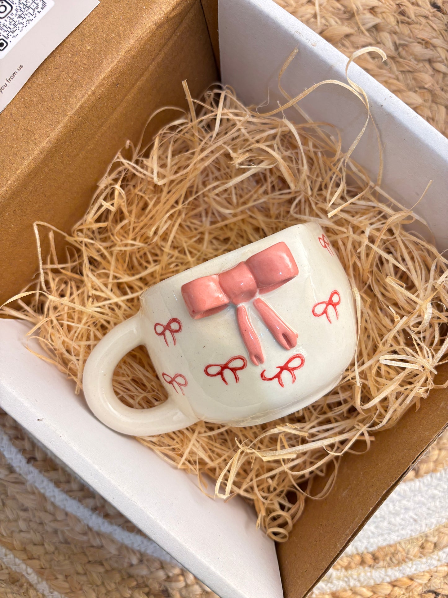 Twin Bow Ceramic Mug Set