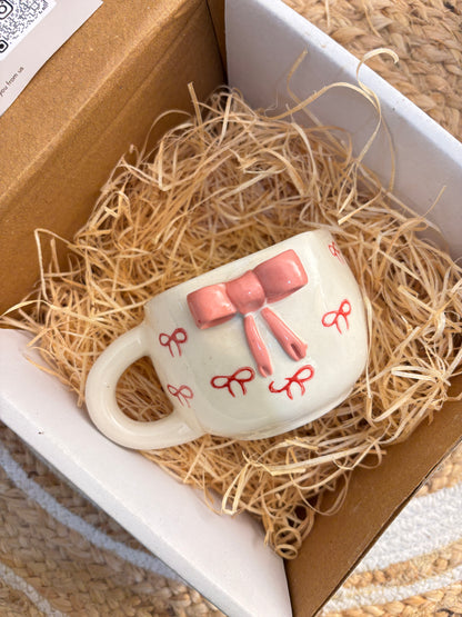 Twin Bow Ceramic Mug Set