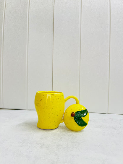 Tangy Mango Mug with Lid – Set of 1