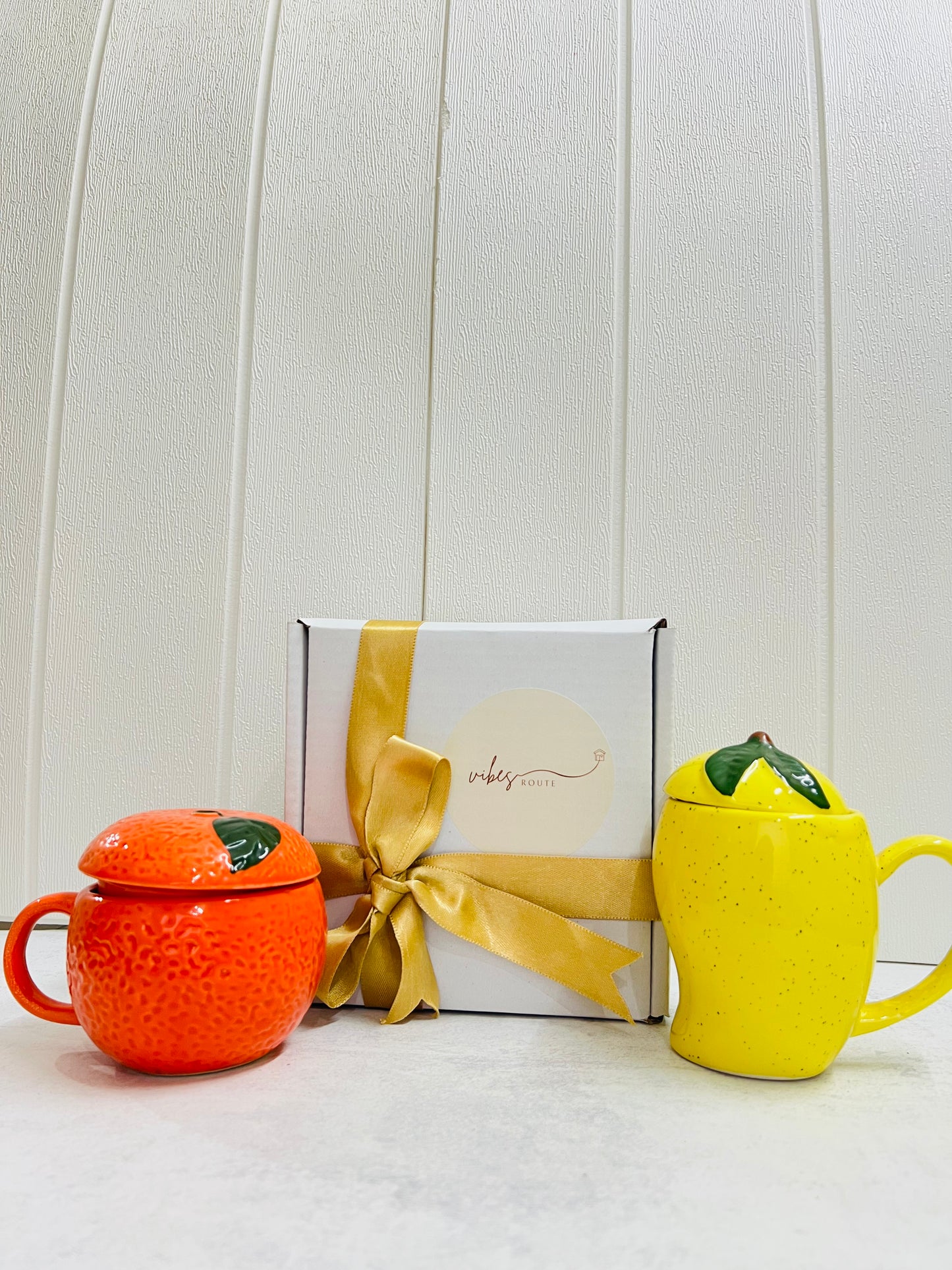 Orange Love & Mango Mug Set – Set of 2