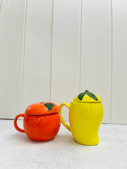 Orange Love & Mango Mug Set – Set of 2